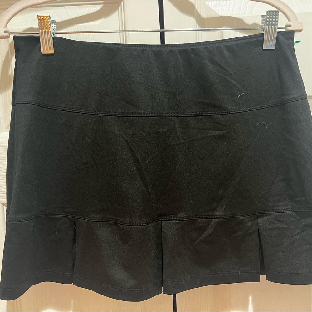 Black Ruffled Mini Skort